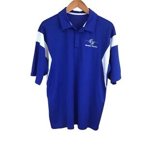 Hurricane Hunters Blue Polo‎ XL Airplane Logo